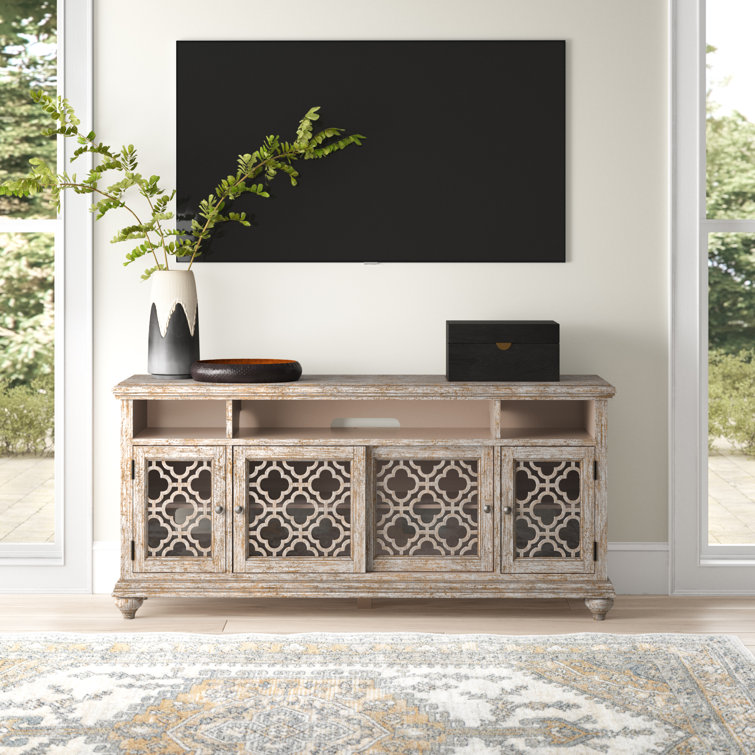 Bungalow Rose Jui Solid Wood TV Stand for TVs up to 85" & Reviews Wayfair